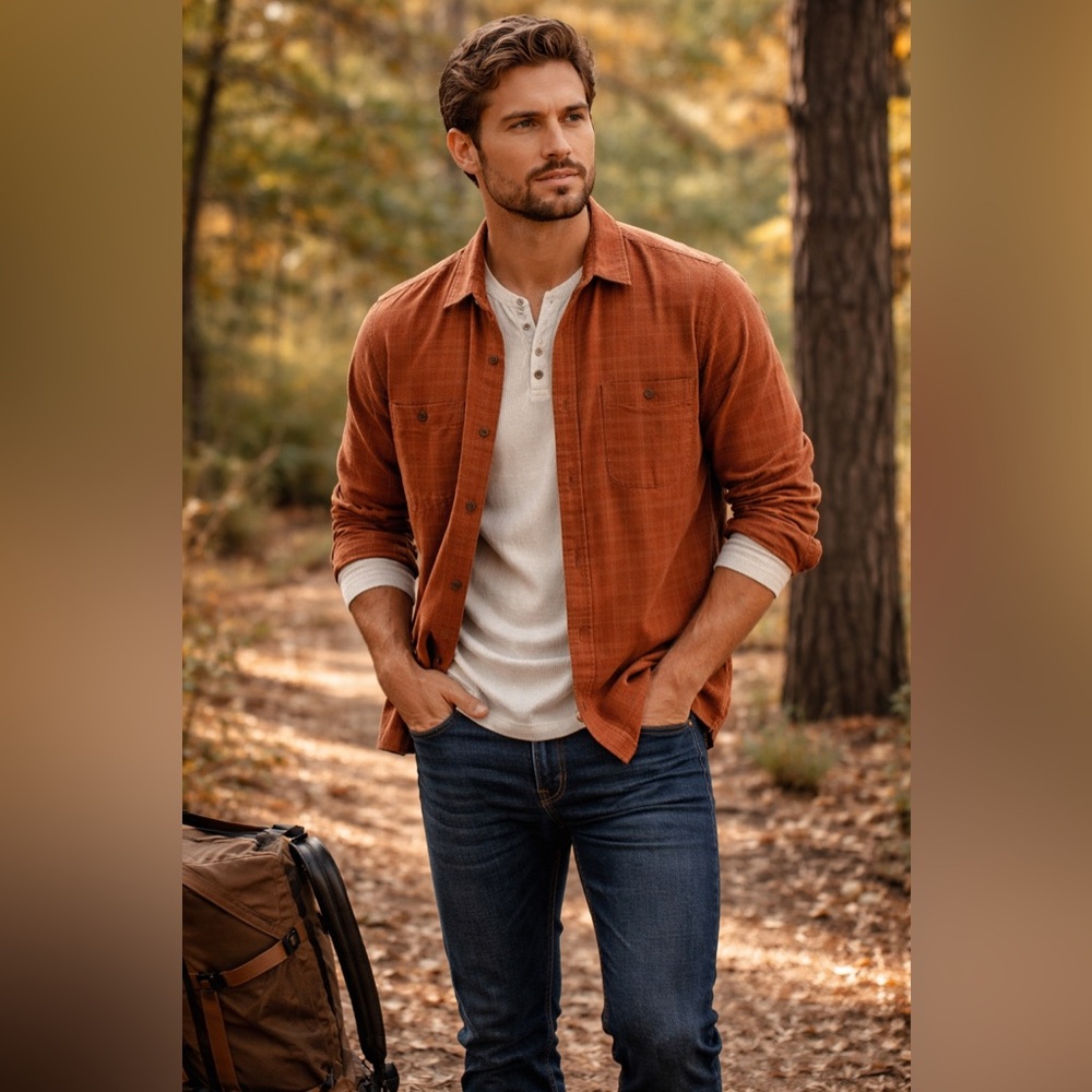 Patagonia Lightweight Organic Cotton Plaid Button Down – Camp / Hiking Vibe XL